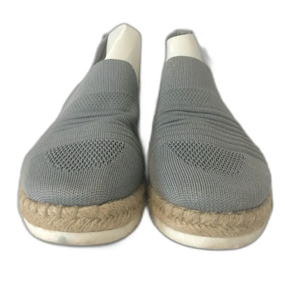 ADRIENNE VITTADINI Espadrille Women's Size 9 Gray Slip On Niko Comfort Platform